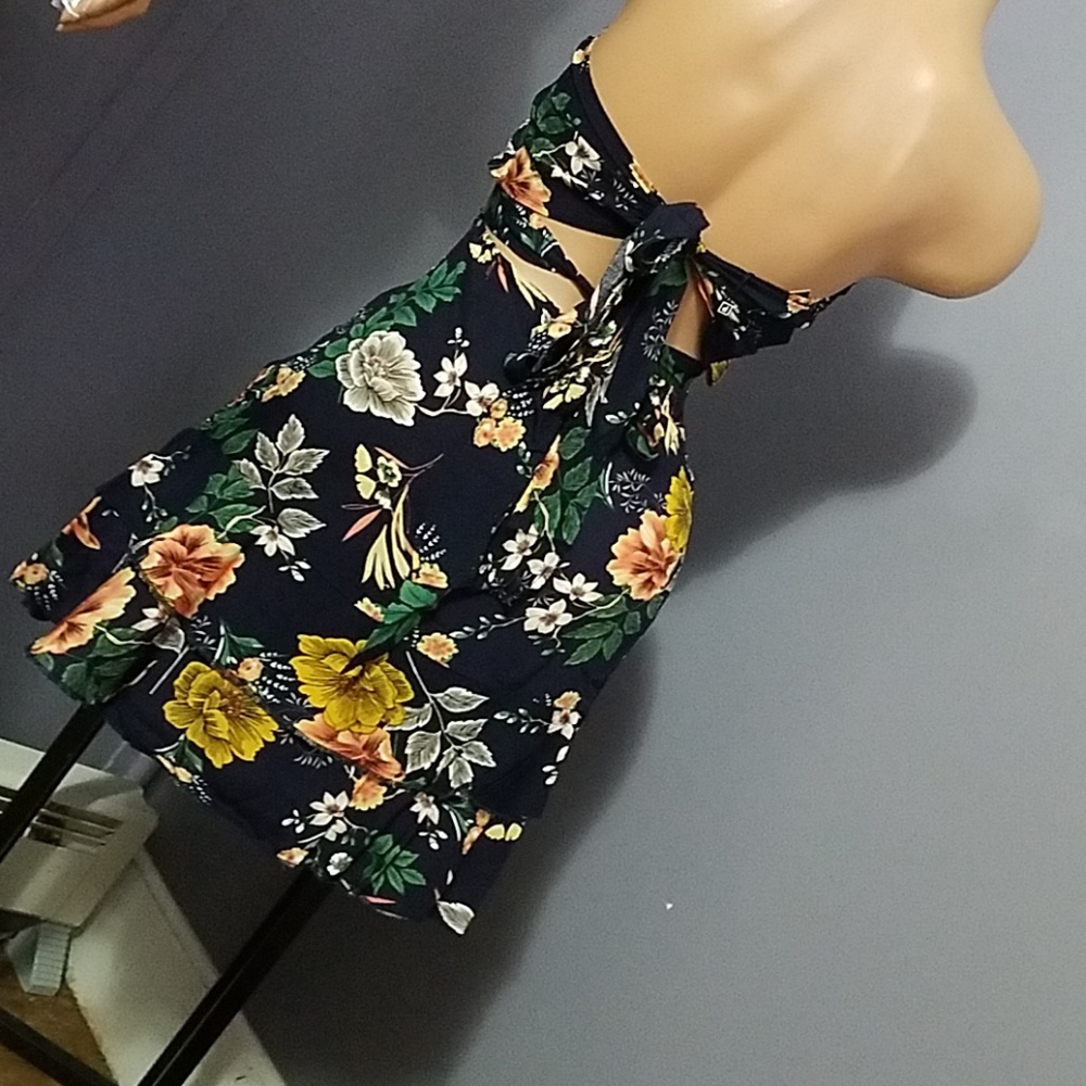 IMPORTED Strapless Tie Up Back Spring 2019 Dress - Picture 1 of 8